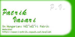 patrik vasari business card